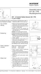 Installation instruction DIY SE I TPE moulding technology