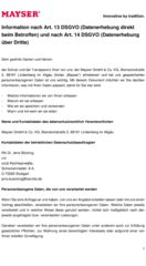 Information nach Art. 13 DSGVO und nach Art. 14 DSGVO