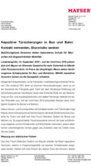 PM_Mayser InnoTrans_Kapazitive Türsicherungen