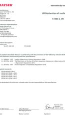 Declaration of conformity C1066_UK Control unit SG-EFS 104/2W