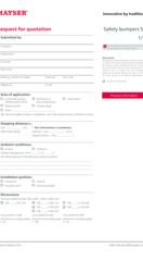 Request for quotation Safety bumper SB