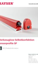 Produktinformation Werkzeuglose Selbstkonfektion Sensorprofile SP