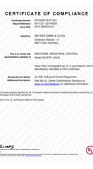 Certificate UL 508 20150327-E471221 SG-EFS 104/4L