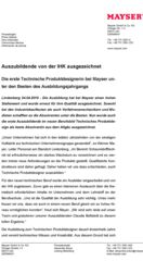 Pressekit Auszubildende von der IHK ausgezeichnet
