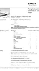 Installation instruction for Miniature safety edges