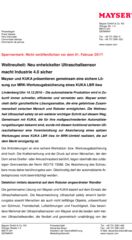 Mayser KUKA Kooperation