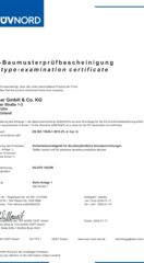 Zertifikat 44 205 13127902 SG-EFS 104/2W