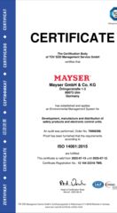 Certificate Ulm ISO 14001