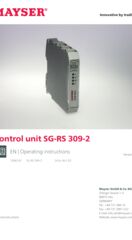 Operating instructions Control unit SG-RS 309-2
