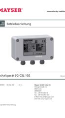 Betriebsanleitung Schaltgerät SG-CSL102