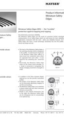 Product information Miniature Safety Edges