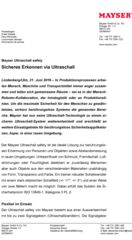 Pressekit Ultaschall safety