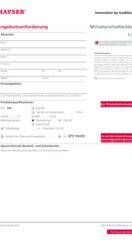 Angebotsanforderung Miniaturschaltleisten