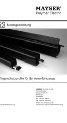 Montageanleitung Fingerschutzprofile für Schienenfahrzeuge