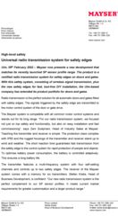 Press release radio transmission system