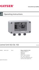 Operating Instructions Control Unit SG-CSL 102 EN