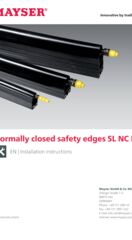 Installation instruction Normally closed safety edged SL NC II