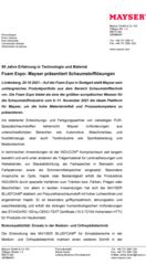 PM Mayser Vorbericht FoamExpo