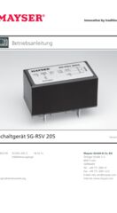 Betriebsanleitung Schaltgerät SG-RSV 205