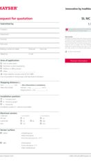 Request for quotation Normally closed safety edges SL NC II