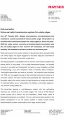 Press documents radio transmission system