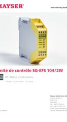 Notice d'instructions Unité de contrôle SG-EFS 104/2W [11016294]