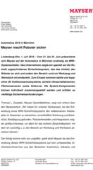 Pressemeldung Nachbericht Automatica