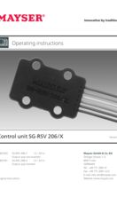 Operating instructions Control Unit SG-RSV 206/X
