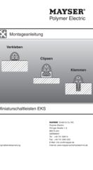 Montageanleitung Miniaturschaltleisten EKS