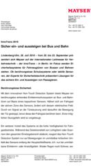 Pressetext Vorbericht Mayser Innotrans