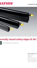 Product information Normally closed safety edges SL NC II