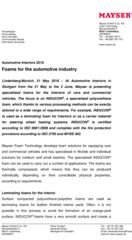 Press release Automotive Interiors 2016