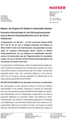 Press release automotive interiors 2017