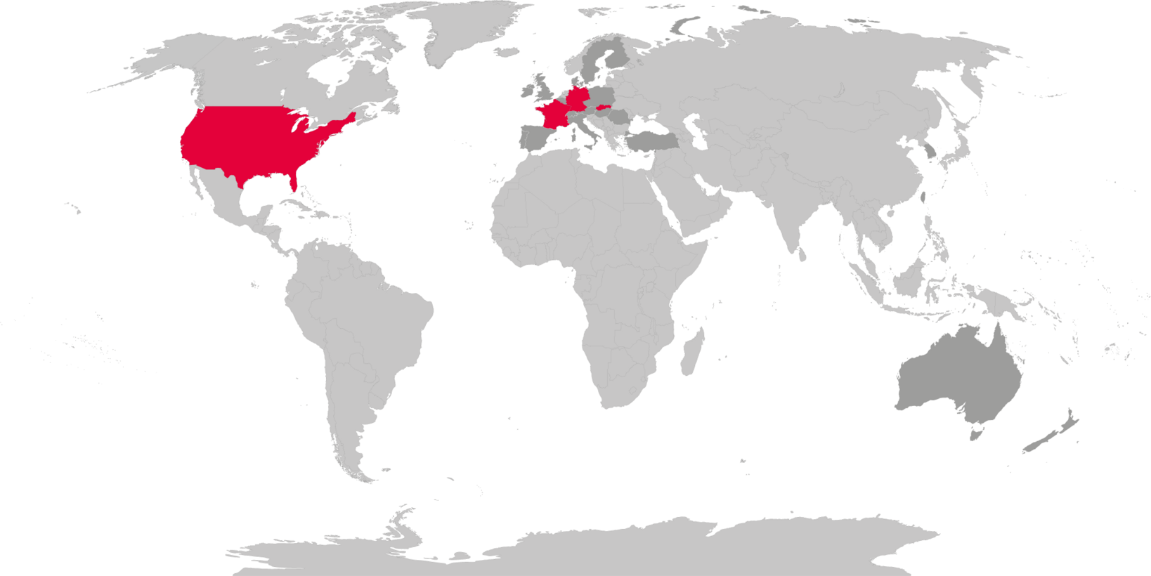 Weltkarte-Unsere Standorte