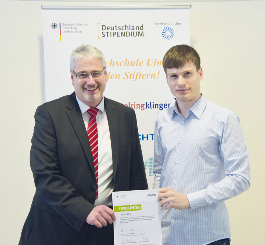 Deutschlandstipendium Hochschule Ulm Mayser als Sponsor