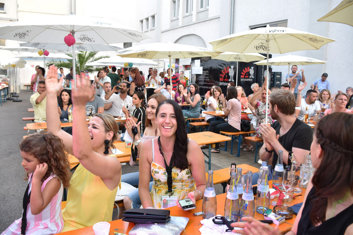 Super Stimmung bei den Mayser Mitarbeitern. Sommerfest 2018 Stimmung